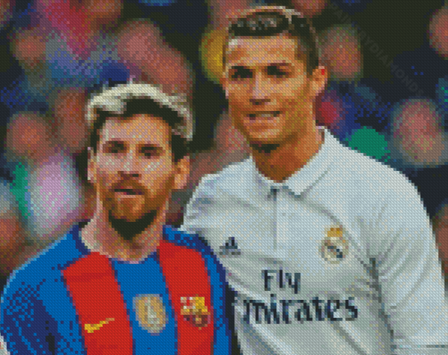 Aesthetic Messi And Ronaldo Diamond Painting