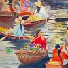 Bangkok Floating Market Art Diamond Painting