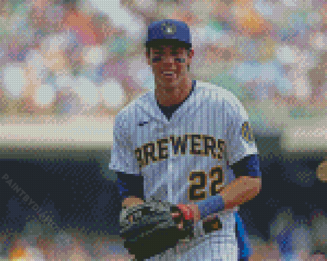 Baseball Player Christian Yelich Diamond Painting