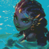 Black Mermaid Elf Diamond Painting