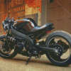 Black Streetfighter Bike Diamond Painting