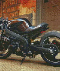 Black Streetfighter Bike Diamond Painting