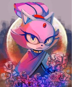 Blaze The Cat Art Diamond Painting