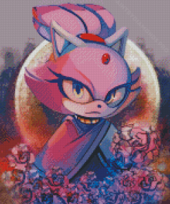 Blaze The Cat Art Diamond Painting