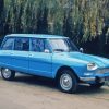 Blue Citroen Ami 8 Diamond Painting