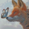 Butterfly And Fox Diamond Painting