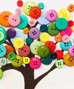 Buttons Tree Diamond Painting