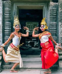 Cambodia Dancers Girls Diamond Painting