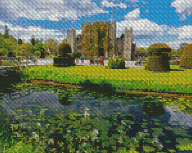 Castle In Hever Village Diamond Painting