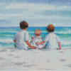 Children On Beach Diamond Painting