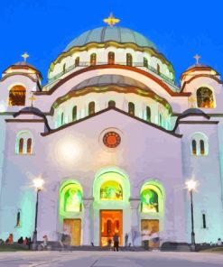 Church Of Saint Sava Diamond Painting