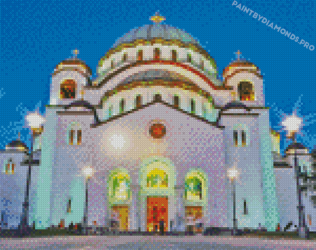 Church Of Saint Sava Diamond Painting