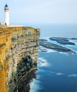 Cliffs With Lighthouse Landscape Diamond Painting