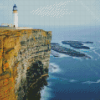 Cliffs With Lighthouse Landscape Diamond Painting