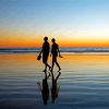 Couple Walking On The Beach Diamond Painting