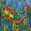 Eastern Rosella Birds Art Diamond Painting