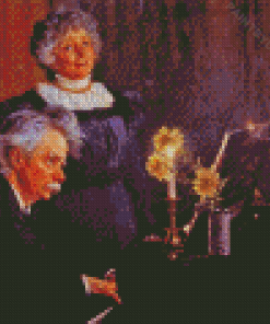 Edvard Grieg Accompanying His Wife Peder Severin Diamond Painting