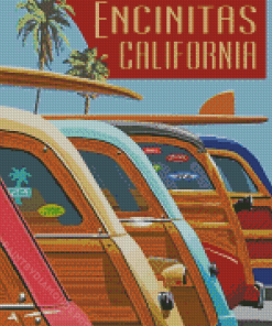 Encinitas California Poster Diamond Painting