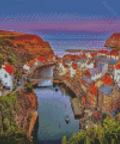 England Village Staithes Diamond Painting