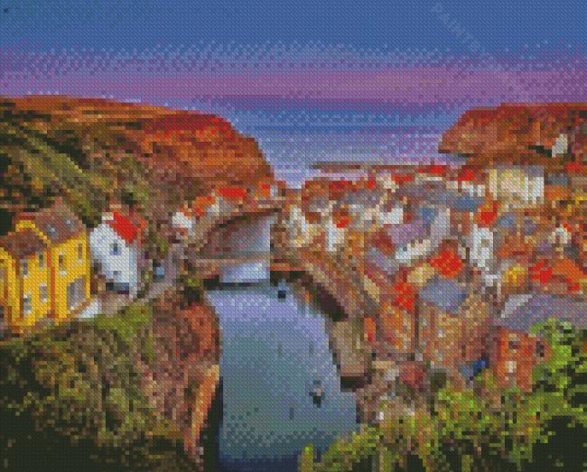 England Village Staithes Diamond Painting