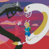 Fionna And Cake Lord Monochromicorn Diamond Painting