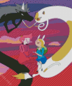 Fionna And Cake Lord Monochromicorn Diamond Painting