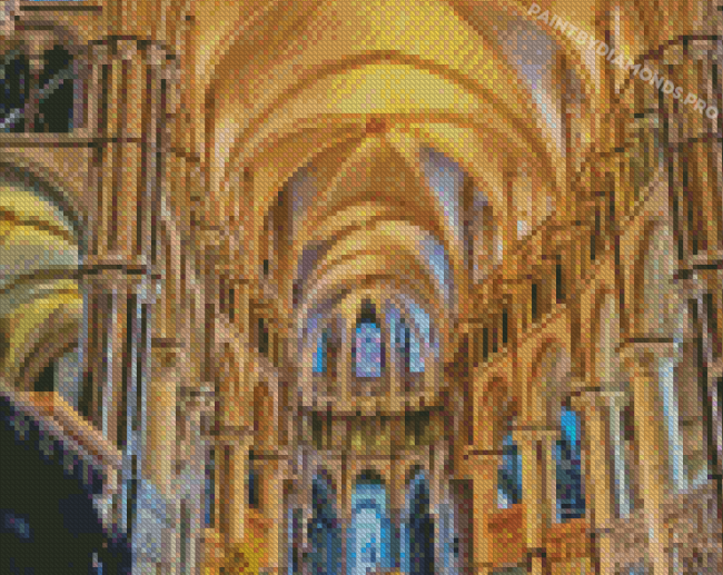 Gothic Canterbury Cathedral Diamond Painting