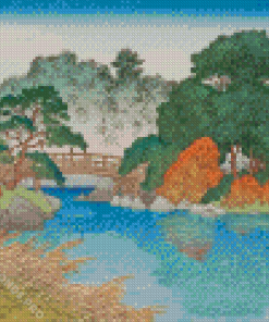 Hasui Kawase Aki No Niwa Jardin D’automne Diamond Painting