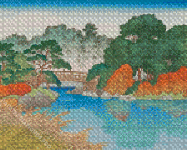 Hasui Kawase Aki No Niwa Jardin D’automne Diamond Painting