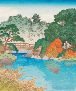 Hasui Kawase Aki No Niwa Jardin D’automne Diamond Painting