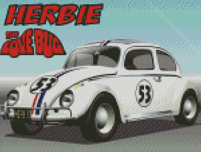 Herbie Car Herbie The Love Bug Movie Diamond Painting