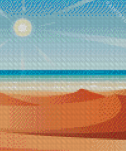 Illustration Desert Beach Diamond Painting