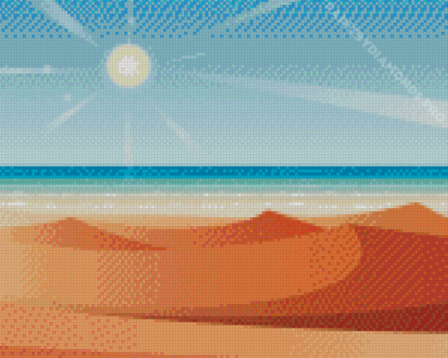 Illustration Desert Beach Diamond Painting