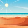 Illustration Desert Beach Diamond Painting