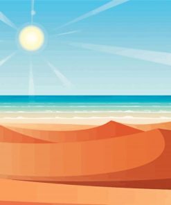 Illustration Desert Beach Diamond Painting