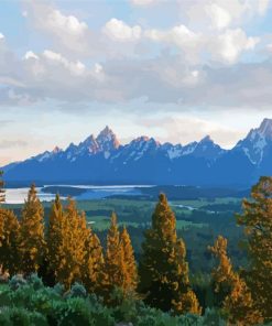 Jackson Lake National Park Diamond Painting