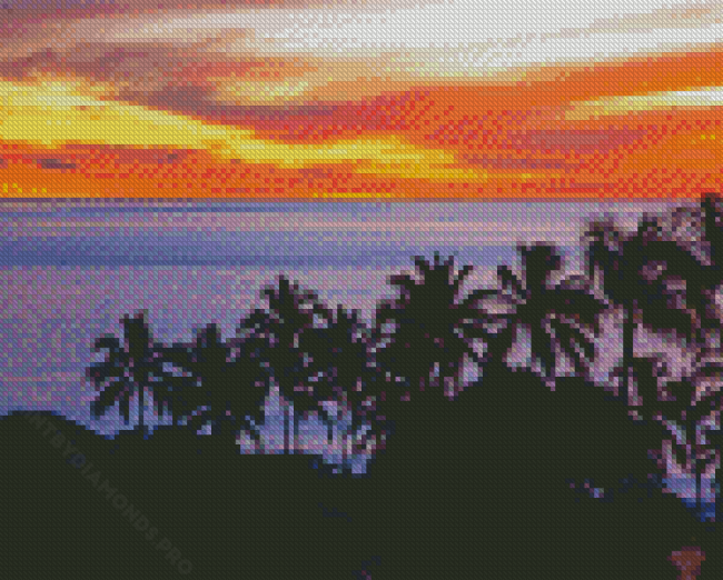 Kailua Kona At Sunset Diamond Painting