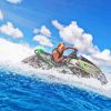 Kawasaki Jet Ski In The Water Diamond Painting