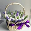 Lavender And Tulips Basket Diamond Painting