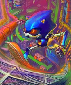 Metal Sonic Art Diamond Painting