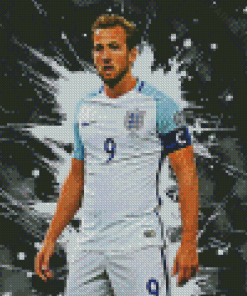 Monochrome Harry Kane Diamond Painting