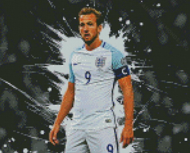 Monochrome Harry Kane Diamond Painting