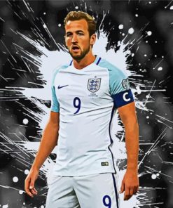 Monochrome Harry Kane Diamond Painting