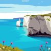 Old Harry Rocks In Dorset Poster Diamond Painting