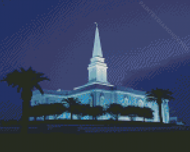 Orlando Temple At Night Diamond Painting