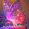 Pink Floral Fantasy Butterfly Diamond Painting