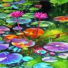 Pink River Lilies Diamond Painting