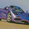 Purple McLaren F1 Car Diamond Painting