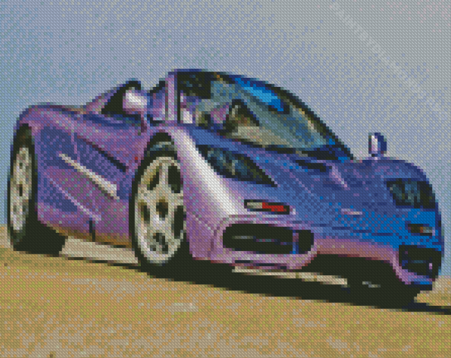 Purple McLaren F1 Car Diamond Painting