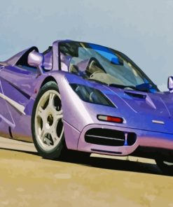 Purple McLaren F1 Car Diamond Painting